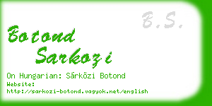 botond sarkozi business card
